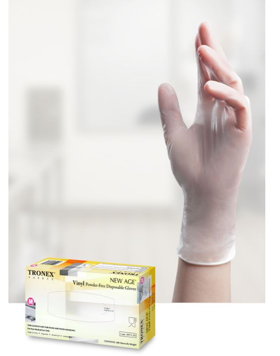 Tronex Powder Free Vinyl Food Grade Gloves - Medium